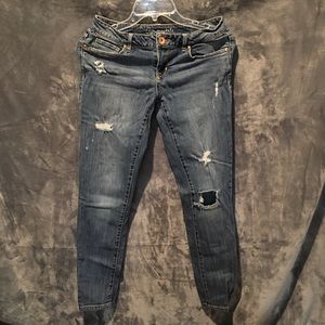 Skinny Jegging Ripped Jeans